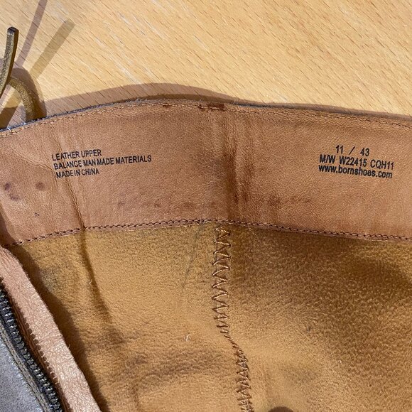 Born Tall Lace-up Brown Leather Boots, Size 11 Western, Festival, Motorcycle - Picture 5 of 6